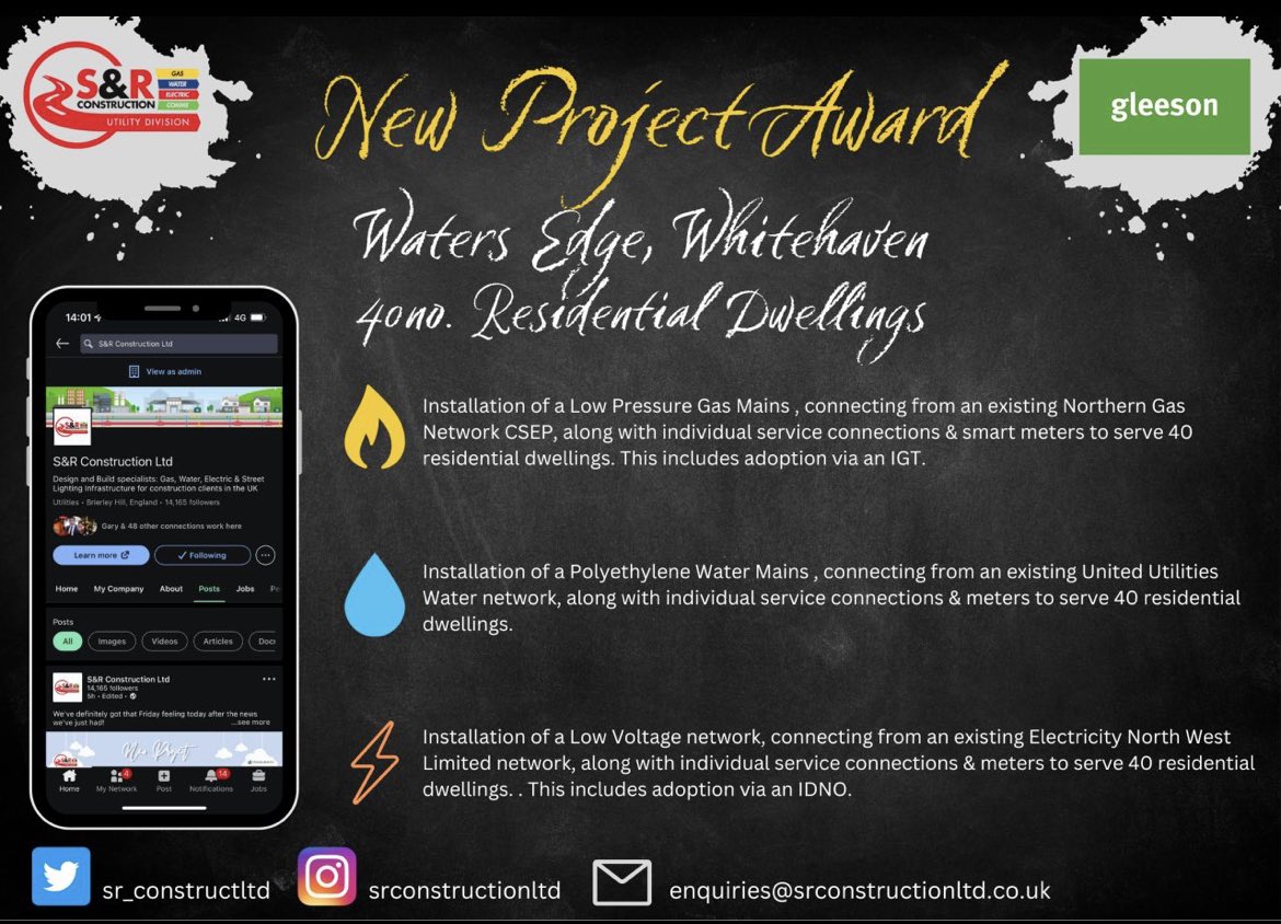 sr_constructltd's tweet image. Mondays are always that little bit easier to stomach when you start the day with a new contract award.
Well done to all the @sr_constructltd team involved 👏🏻