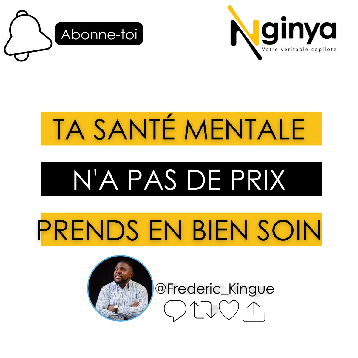 Aujourd’hui c’est la journée de la santé mentale les amis 😃

Pensez aux autres si vous êtes un employeur
Faites preuve de bienveillance. 

Pensez également à vous, aucun salaire ou environnement toxique ne vaut votre santé mentale.

Passez le mot et partagez ce Tweet.