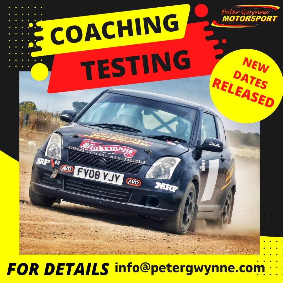 🔥NEW DATES RELEASED 🔥

Driver coaching or test drive one of our Suzuki Swifts available to hire for rallies or the Swift Rallycross Championships 

All levels of experience welcome.   

Own car coaching/set up available.

For more details info@petergwynne.com