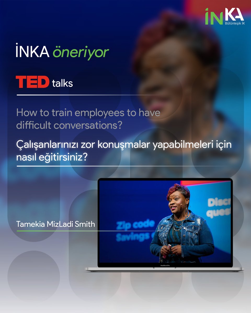 'Çalışanlarınızı zor konuşmalar yapabilmeleri için nasıl eğitirsiniz?' Tamekia MizLadi Smith'in ilham veren TED konuşmasını izlemek için tıklayın.👇🏻

bit.ly/3fYHZTe

İyi haftalar!✨

#inkaik #bütünleşikik #inkainsankaynakları #inkaöneriyor #tedtalks #TamekiaMizLadiSmith