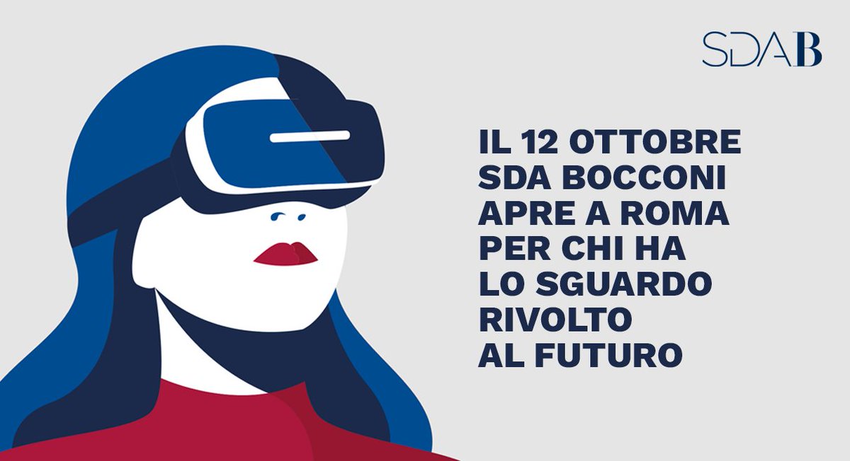 Mercoledì 12 ottobre verrà inaugurata la nuova sede di #SDABocconi nella capitale: il progetto per lo sviluppo di un futuro imprenditoriale e manageriale per il territorio e per il Paese.​
#SDABocconiRoma