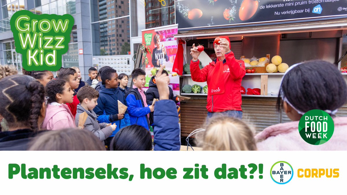 𝗪𝗮𝘁 𝘃𝗼𝗼𝗿 𝘄𝗲𝗿𝗲𝗹𝗱 𝘀𝗰𝗵𝘂𝗶𝗹𝘁 𝗲𝗿 𝗮𝗰𝗵𝘁𝗲𝗿 𝘁𝗼𝗺𝗮at, 𝗯𝗿𝗼𝗰𝗰𝗼𝗹𝗶,  𝘂𝗶? 𝗪𝗮𝘁 𝗶𝘀 𝘃𝗲𝗿𝗲𝗱𝗲𝗹𝗶𝗻𝗴? Op 13-14 okt staan <a href="/Bayer/">Bayer AG</a> en <a href="/GrowWizzKid/">GrowWizzKid 🌱🍅🌍🥗</a> bij <a href="/CORPUS/">CORPUS</a> om erover te vertellen (en je mag er proeven!)
@Dutchfoodweek #dfw #dfw2022 #ngfdag2022