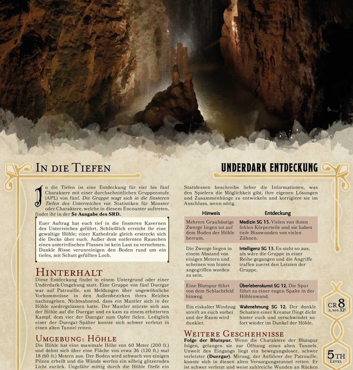 Unser allererster Underdark Encounter "In die Tiefen" ist nun online.