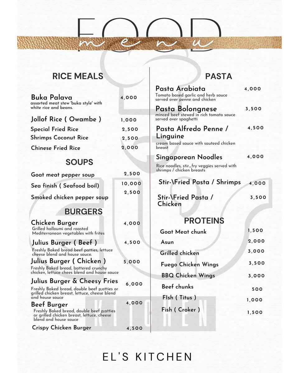 ElsKitchen_ng's tweet photo. My twitter people, lovers off good food.. 
we have the menu you asked for, hope you enjoy the break with your family and friends ❤️

Send a DM OR CALL the number on our bio to order.

#elskitchenng #foodloversheaven #Abuja https://t.co/QmsbkdVfmm