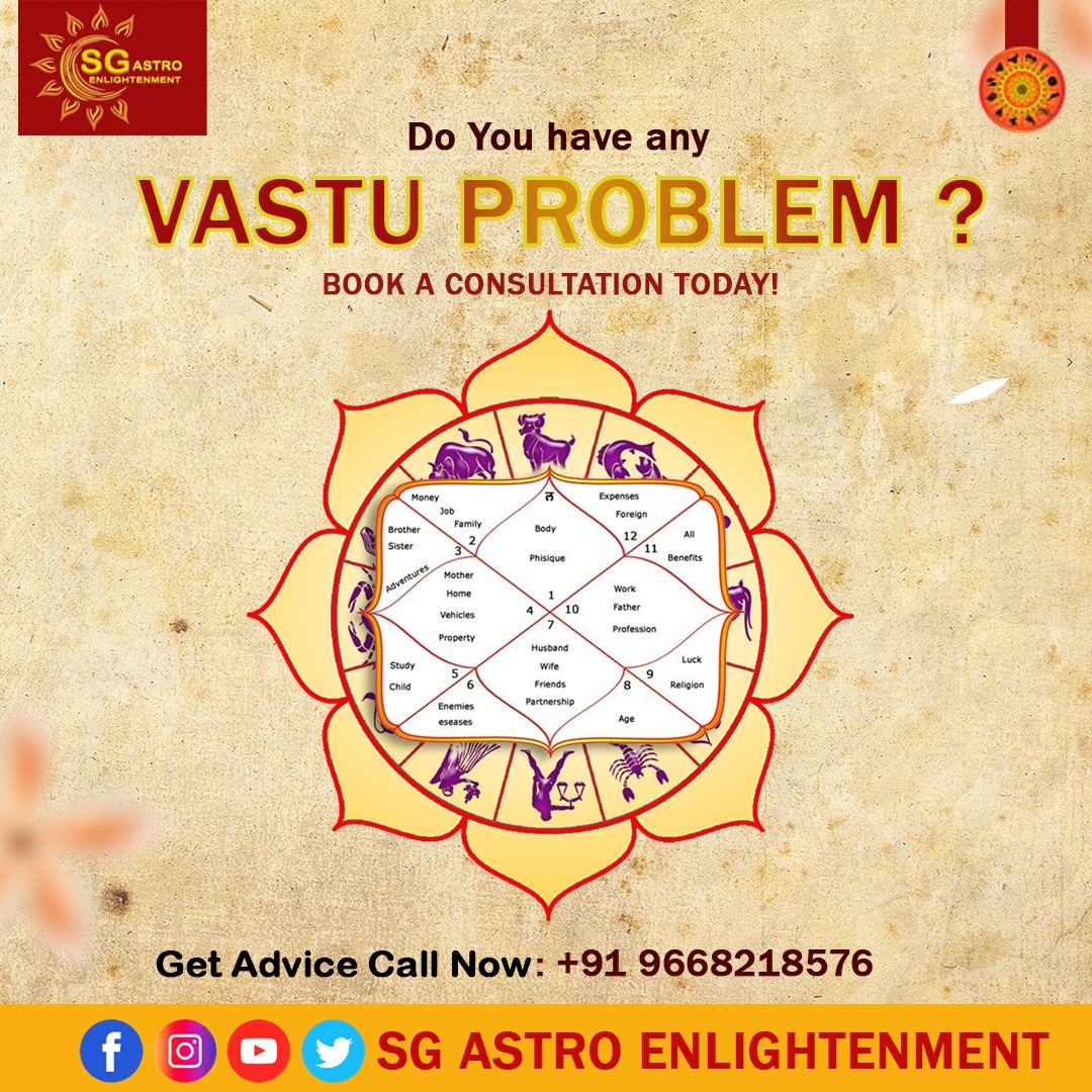 Sg__Astro's tweet photo. Get expert Vastu consultation with Astrologer Suchitra Gupta and learn about Vastu problems and their remedies.

#SgAstroEnlightenment #VastuProblem #Astrology https://t.co/uOymMyDkaA