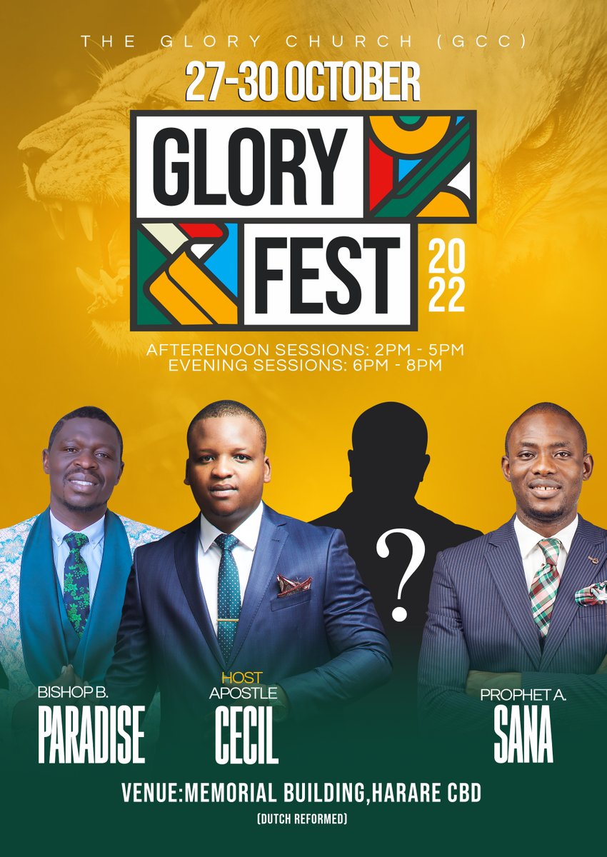 glorychurchww's tweet photo. Congratulations on getting @bishopbelieve and @prophetalfredsana correct, just one remaining. 

Name the remaining guest speaker and stand a chance to Win #gloryfest2022 branded wares. Hint! It's not Apostle @cecil_stephenson. 

#theglorychurch #apostlececil T &amp; Cs Apply https://t.co/JLxcibDljB