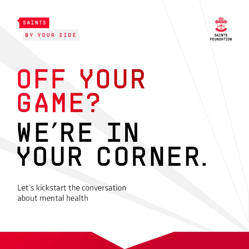 SouthamptonFC's tweet photo. #SaintsFC launch Saints By Your Side, a new mental health programme run by @SFC_Foundation ❤️