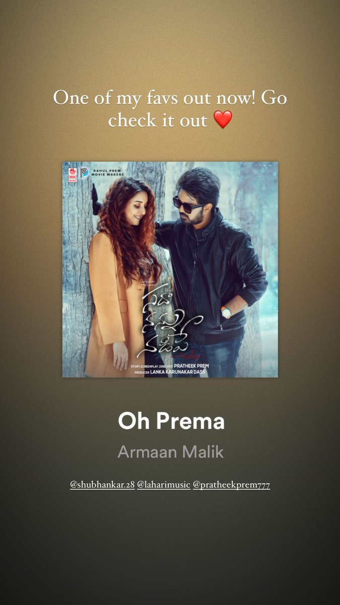 ArmaanMalikCafe's tweet photo. //@ArmaanMalik22 's Insta Story.//

#OhPrema 

https://t.co/yIswENJb1G https://t.co/juuGnzJi3F
