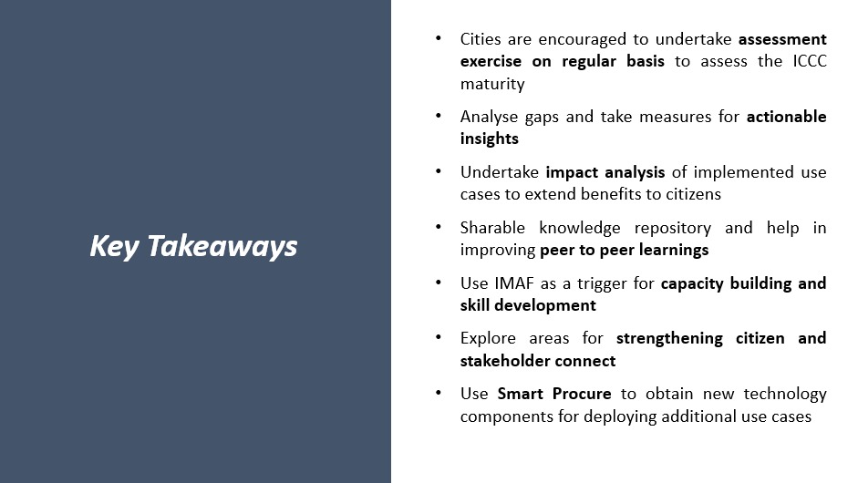 SmartCities_HUA's tweet image. Director MoHUA, Shri Rahul Kapoor highlighted the importance of assessing the ICCC readiness of cities through the ICCC Maturity Assessment Framework. 
#100ICCCs #LeveragingData #Technology #SmartCitiesMission