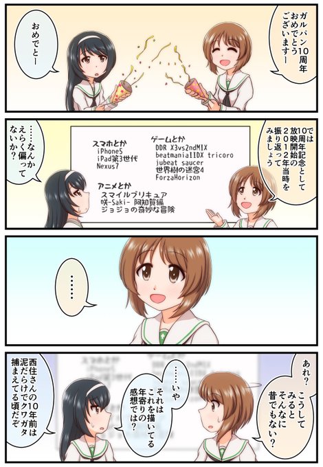 #ガルパン10周年 おめでとうございますー。

……年取ると割りと本当にこんな感じに。 