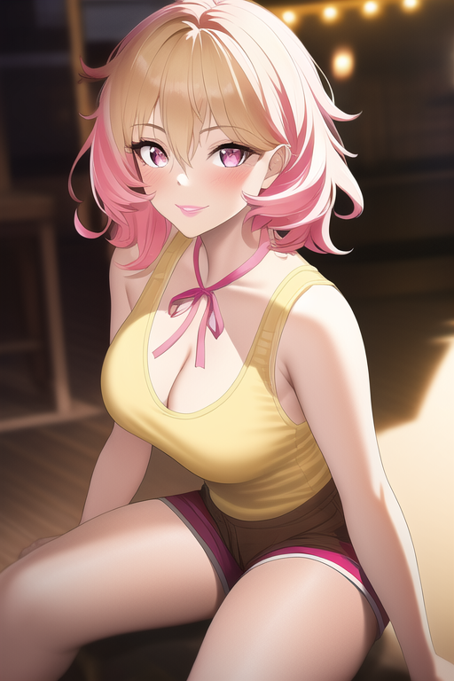 I couldn't get your signature hair tails, <a href="/MiosChannel/">Mio</a>, but I'm otherwise pretty happy with this. 

Drawn (composed?) with #NovelAIDiffusion, just experimenting and building on tags. 

"Mio", is from <a href="/CrushCrush/">Crush Crush</a> by <a href="/sadpandastudios/">Sad Panda Studios</a>. A gal I've written a LOT of dialogue for. &lt;3