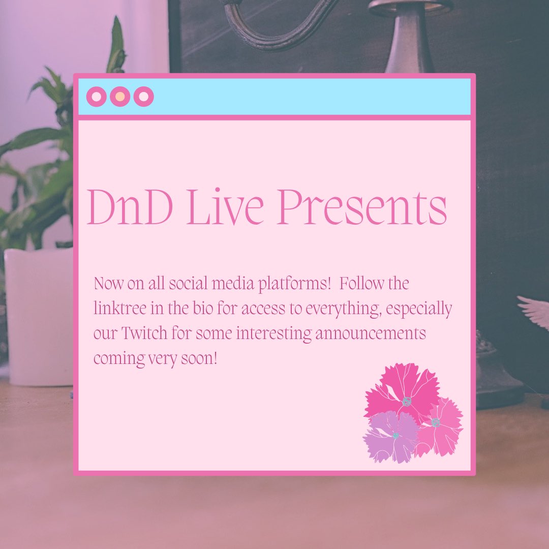 DnDLivePresents's tweet photo. all of ‘DnD Live Presents’ socials are up and running! head over to the linktree in our bio to check out and follow us on all platforms 🍄

🎲 tickets for our fundraising event are also available via our linktree 🎲

#dnd #livednd #twitch #twitchdnd #livestream #perth https://t.co/M1eGZiSlp1