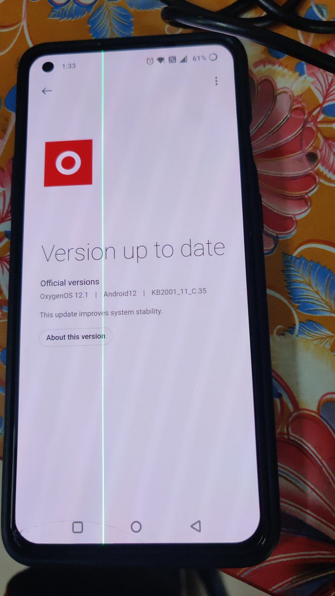 rajeshK7Iyer's tweet photo. OnePlus 8t display issue post software update

#OnePlus #OnePlus8t https://t.co/pl43lAGODn
