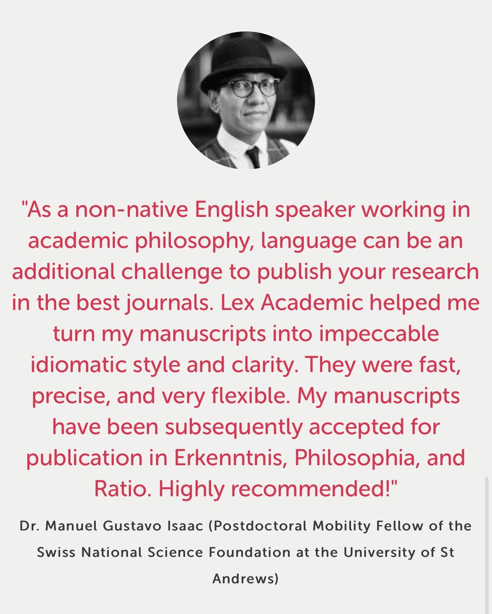 lex_academic's tweet photo. Read what our esteemed academic clients have to say about working with us.
https://t.co/FPdMQfTGUI
#proofreading #copyediting #indexing #academictranslation #substantiveediting #academicediting #transcriptionservices #sensitivityreading #lexacademic https://t.co/AL0jRn281Q