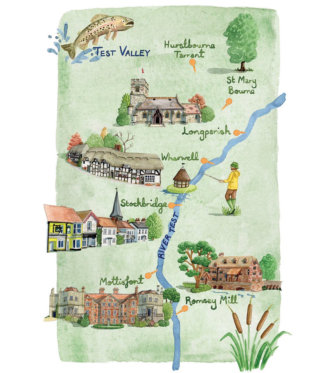 My latest map for Britain Magazine, this time of Test Valley in Hampshire,
#illustration #map #testvalley