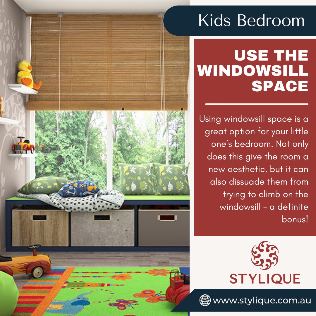 Using windowsill space is a great option for your little one’s bedroom😊. Not only does this give the room a new aesthetic, but it can also dissuade them from trying to climb on the windowsill – a definite bonus!🥰

#kidsbedroomideas #kidsdesign #kidsroominspiration #kidsroom