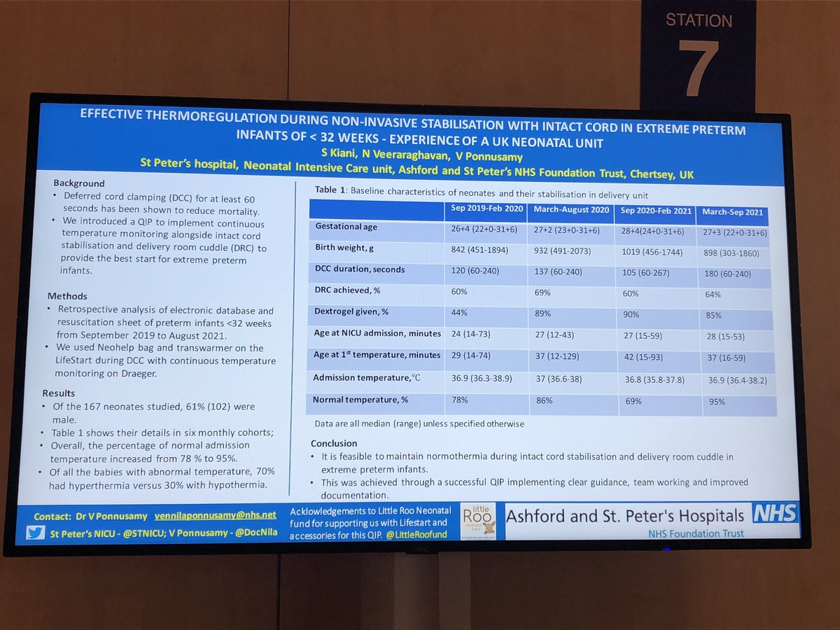 DocNila's tweet photo. Does deferred cord clamping affect thermoregulation in extreme preterm babies at birth? Check out our E-poster @EAPSCongress @ASPHFT @StNicu @LittleRooFund #EAPS2022 @samthebabydoc https://t.co/fmHSwI4c8g