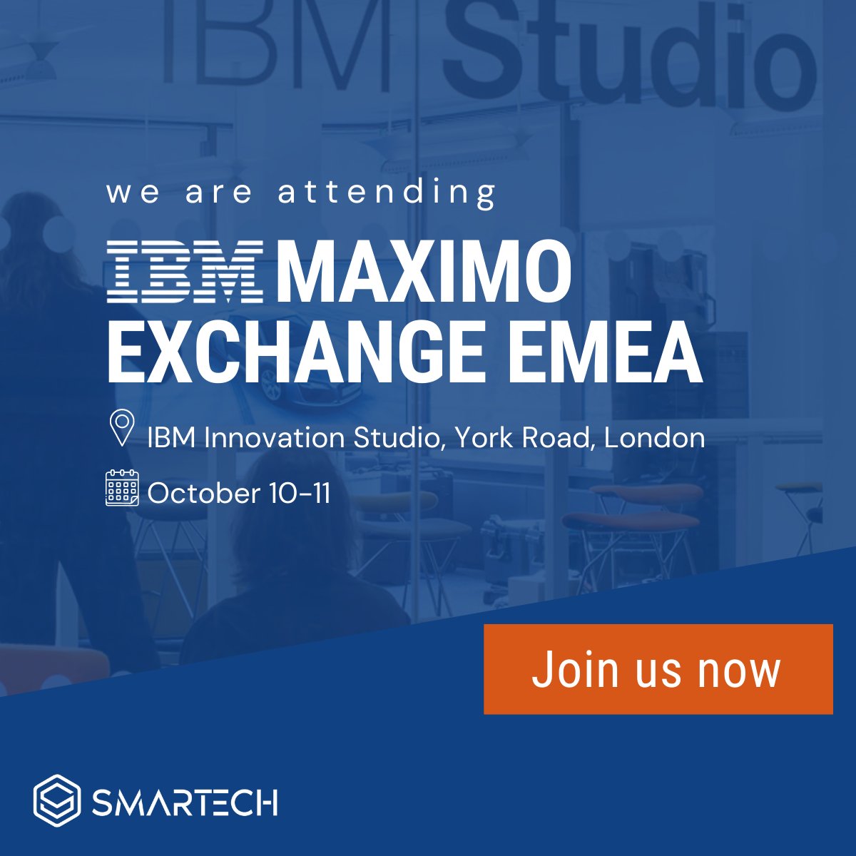 SMARTECHMAXIMO's tweet photo. Join us at 𝗜𝗕𝗠 𝗜𝗻𝗻𝗼𝘃𝗮𝘁𝗶𝗼𝗻 𝗦𝘁𝘂𝗱𝗶𝗼 𝗳𝗼𝗿 𝘁𝗵𝗲 𝗠𝗮𝘅𝗶𝗺𝗼 𝗘𝘅𝗰𝗵𝗮𝗻𝗴𝗲 𝗘𝗠𝗘𝗔 on October 10th - 11th in London. Come by and meet us to network !
#Maximo #assetmanagement #IoT #ibm #ibmmaximo https://t.co/YY4boFfxdx