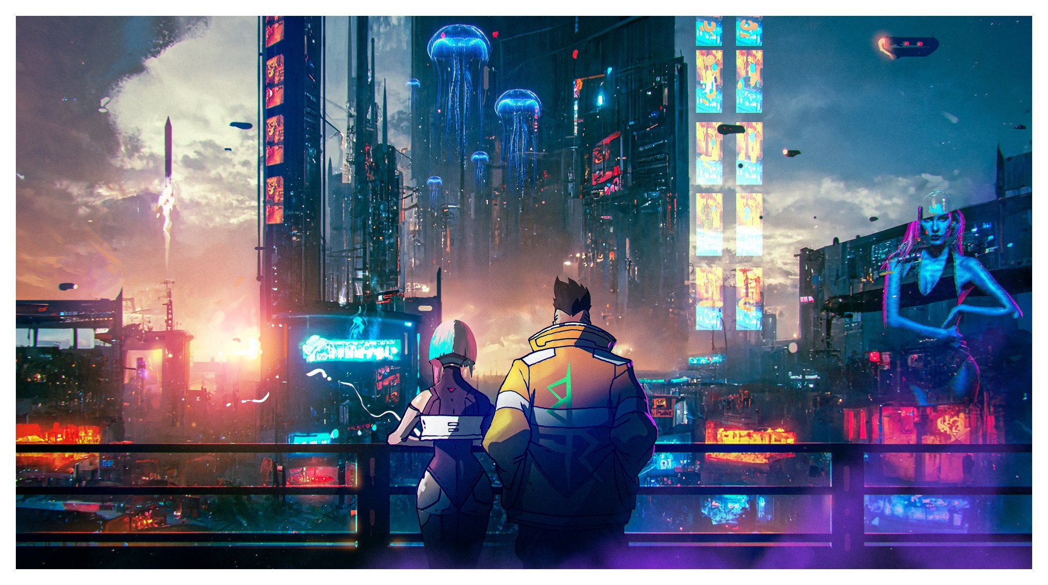 Anime Cyberpunk Edgerunners 4k Ultra HD Wallpaper by Quirkilicious