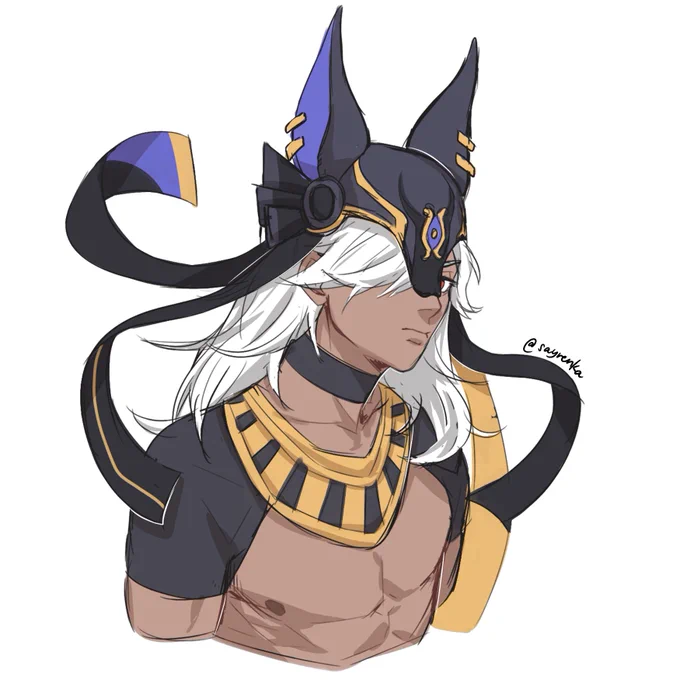 doodled cyno cuz he finally came home now I shall suffer looking for scarabs //cries#GenshinImpact #原神 #Cyno 