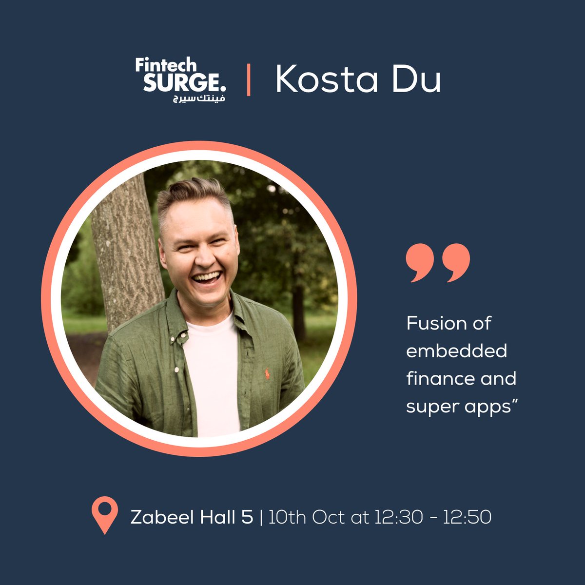 dapioapp's tweet photo. Our #CEO, Kosta Du will be taking the stage at @SurgeFintech to talk about the fusion of #embeddedfinance and #superapps.

Kosta will explain how super apps of the west will be built on embedded finance, like Dapio. 

#gitex2022 #gitexglobal #gitexdubai #dwtc #taptopay #softpos https://t.co/eb7wouesGu