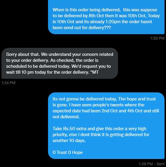 classy_henlo's tweet photo. @flipkartsupport  @Flipkart 

They don't do anything other than saying what we already know without any assurance. If you are uncapable of meeting demands just say so dont give false hope. I could've literally bought the phone from apple's website otherwise. https://t.co/duBa5znCKZ