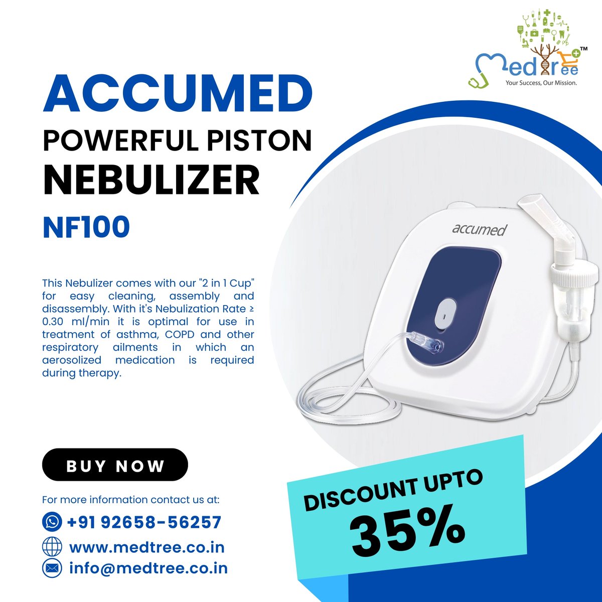 Medtreeindia's tweet photo. ACCUMED Powerful Piston Nebulizer
Buy Now : https://t.co/MClf2d0wGC
#nebulizer #pistonnebulizer #nebulizers #doctor #professionalnebulizer #hugediscount #discount #buyonline #healthcare #healthcaredevices #onlinemedicalstore #offer #sale #clinic #medtree #medtreeindia #accumed https://t.co/sv5M2YpAVB