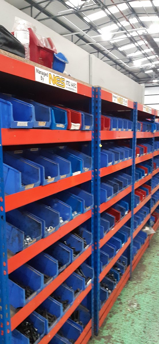 Managed stock on site from NES  Industrial Supplies looking after all your fasteners and industrial supplies on site. Checking and maintaining stock plus racking options. Metric, metric fine and imperial fasteners plus janitorial supplies. ow.ly/n60z50L5gRy