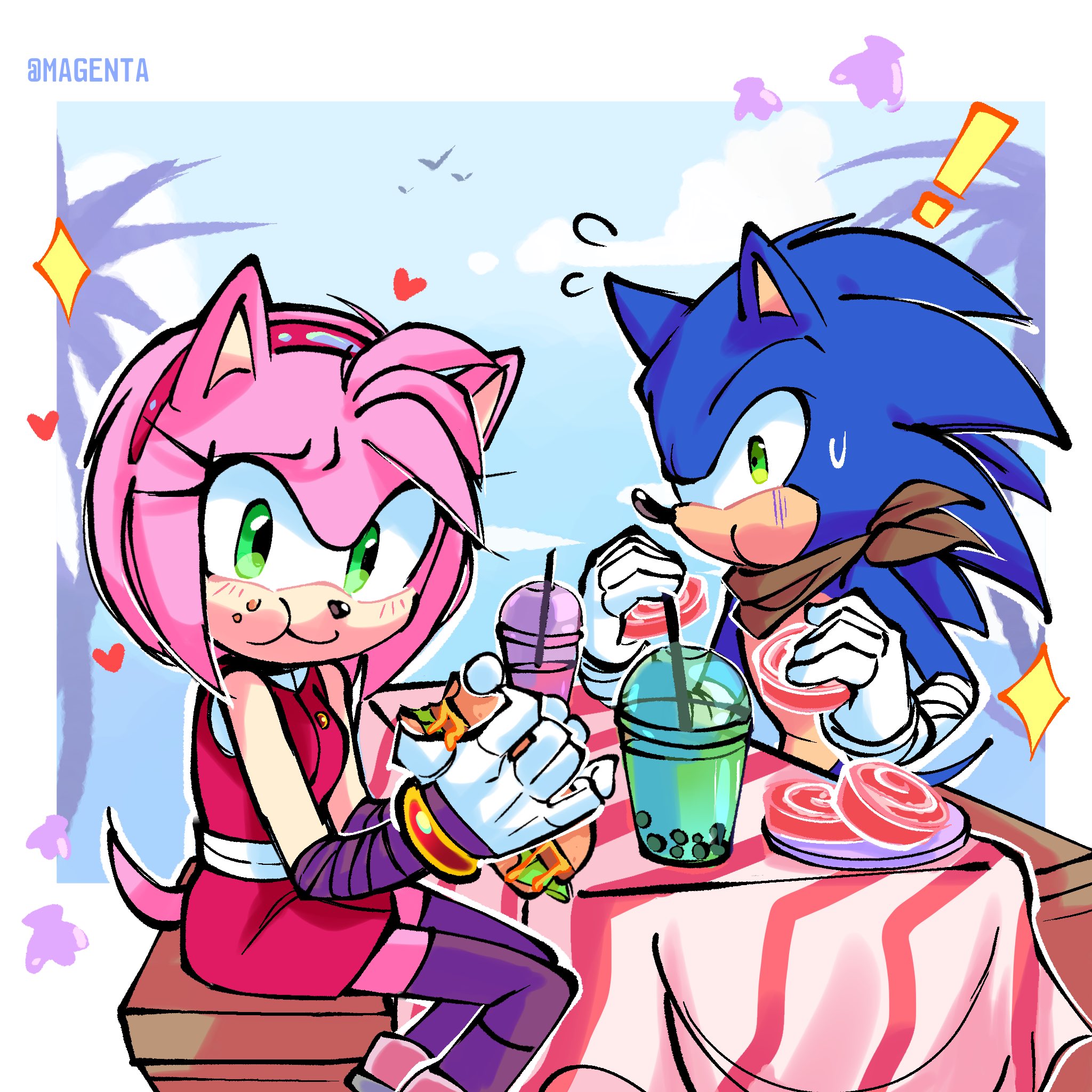 🌸magenta_mel🌸🇵🇸 على X: Family Portrait ✨ (?) Sonic Au🌸 #sonamy  #SonicTheHedgehog #sonicau  / X