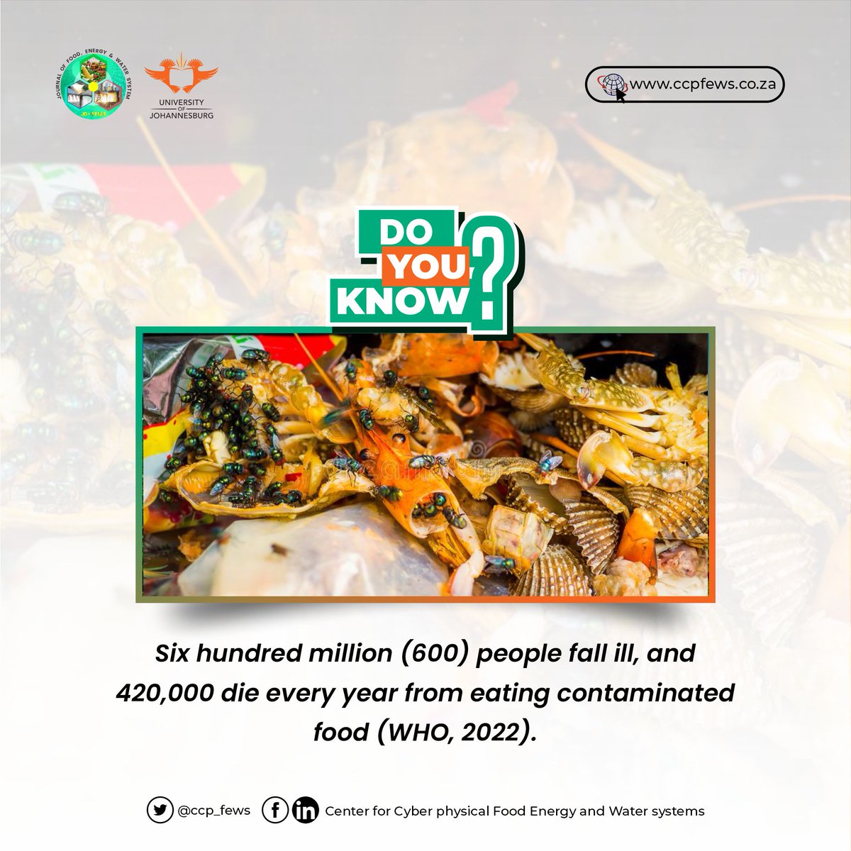 ccp_fews's tweet photo. #Food_contamination due to foodborne diseases has led to the loss of human lives with devastating economic and social losses, especially in low- and middle-income countries. This is a source of concern for the @ccp_fews in its goal towards food security. https://t.co/kAEGmHYeLz