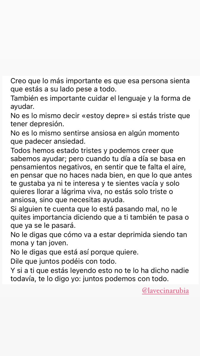 lavecinarubia's tweet photo. Juntos podemos con todo. ♥️
#DíaMundialdelaSaludMental https://t.co/caUYRwWRqq