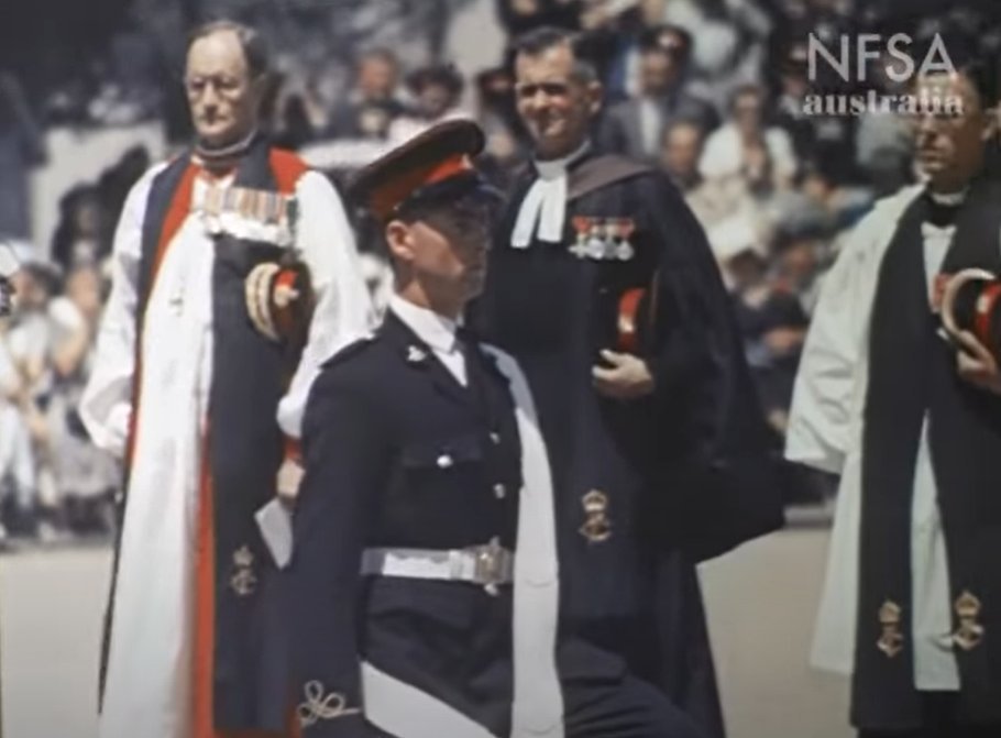 AustAnglican's tweet photo. 10 October 1888: birth (Preston, Lancashire) of Charles Lawrence Riley, fourth Bishop of Bendigo 1938-1957. He was the son of C.O.L. Riley, Bishop/Archbishop of Perth (1895-1929). #anglican #134years 1942 CBE, Chaplain-General, Senior Chaplain (AIF Middle East). Photo 1954: https://t.co/70jritxGhK