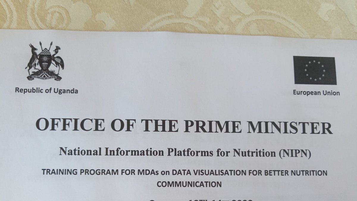 Data scientists from @OPMUganda and @StatisticsUg under the National Information Platforms for Nutrition (@NipnOpm ) are this morning training representatives from MDAs on data visualization for better nutrition communication. #NutritionSituationUG