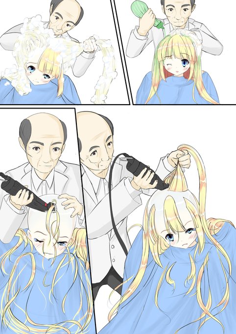 剃髪のtwitterイラスト検索結果