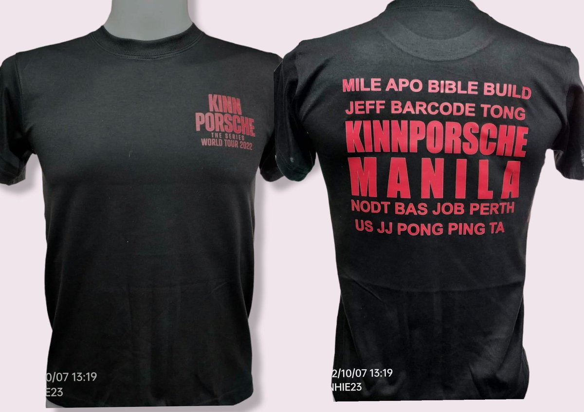ArohaItems's tweet photo. 2nd batch Open for orders..pm me if interested
Customized Kinnporsche World tour TShirt
Available in XS-2XL
Available White and Black tshirt
Red Rubberized Vinyl Print
Xsmall - Large Php 400.00  
XL- 2XL Php 430.00
Shipping fee not included

#kinnporscheworldtour2022 #kinnporsche https://t.co/PFd7TzTful