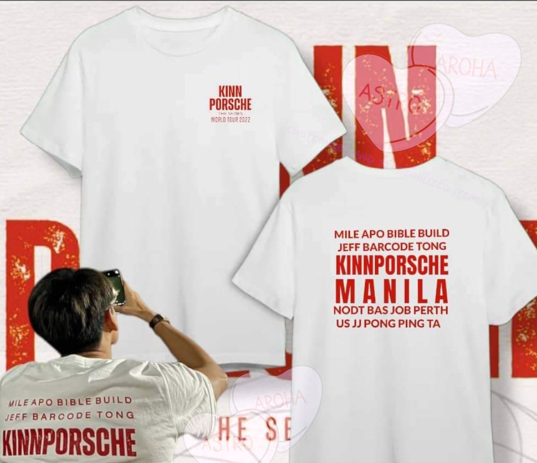 ArohaItems's tweet photo. 2nd batch Open for orders..pm me if interested
Customized Kinnporsche World tour TShirt
Available in XS-2XL
Available White and Black tshirt
Red Rubberized Vinyl Print
Xsmall - Large Php 400.00  
XL- 2XL Php 430.00
Shipping fee not included

#kinnporscheworldtour2022 #kinnporsche https://t.co/PFd7TzTful
