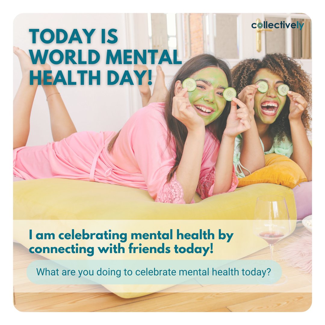 🌟Happy World Mental Health Day! So excited to celebrate mental health by connecting with friends today! 

💡What are you doing to celebrate mental health today? 

#WorldMentalHealthDay #WMHD2022 #mentalhealthawareness #rewritethenarrative #CollectivelyUs
