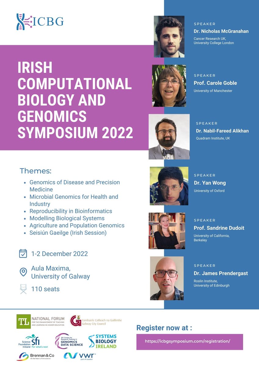 Just 3 weeks left to register to attend #ICBG2022 and to submit abstracts for the opportunity to present your research in a short talk or poster presentation. Check out our great line up of speakers below and register before October 31st at icbgsymposium.com/registration/