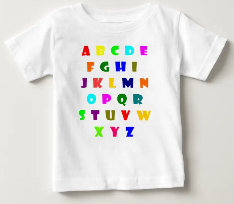 COLORIZZERR's tweet photo. alphabet t shirt for kids @zazzle 
shop now
https://t.co/b0k2wq97rf

#kids #fashion #alphabet #Nursery #prschool #tshirt https://t.co/4aJ6wU50WK