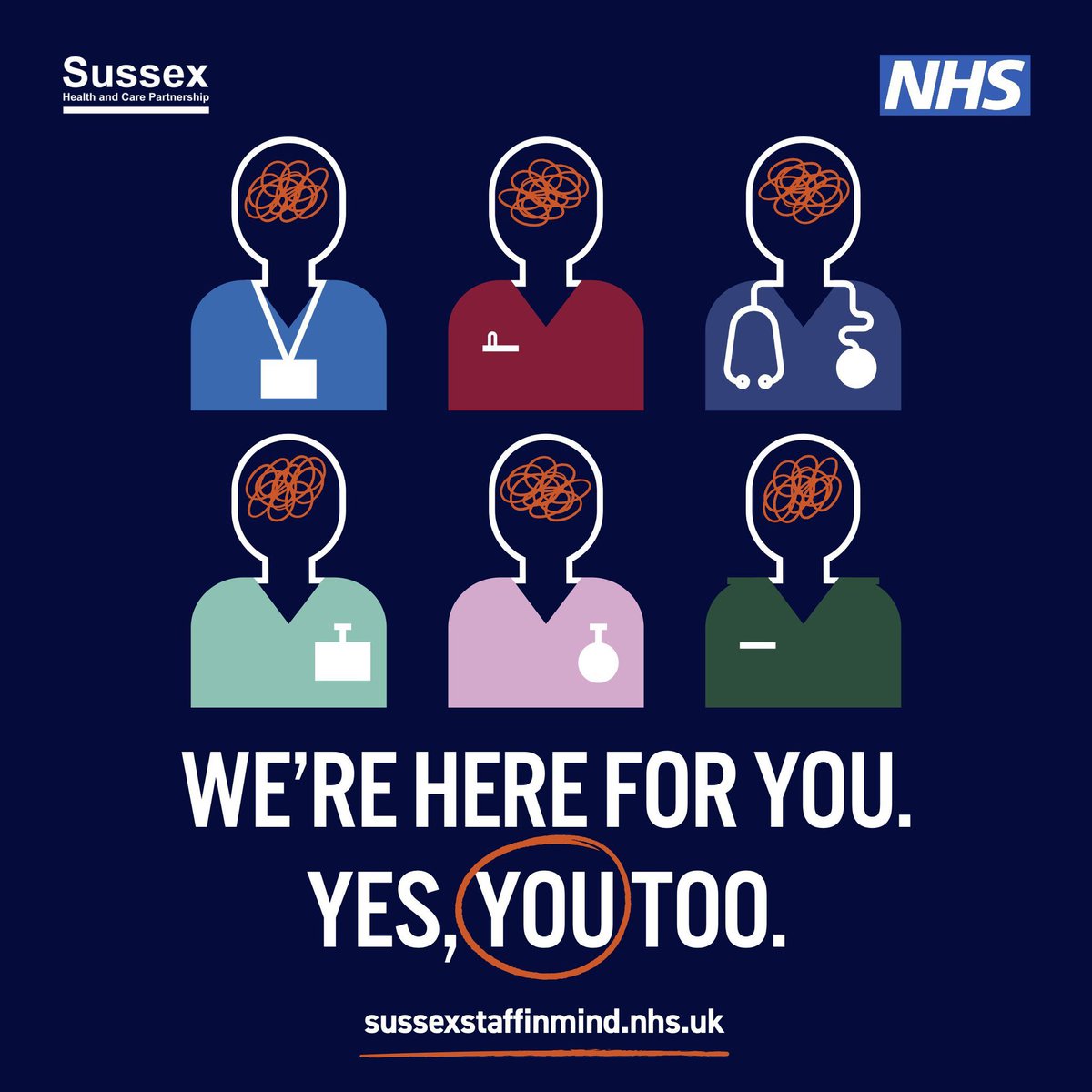 This #WorldMentalHealthDay, check in with yourself. If you work in health and social care around Sussex and would like some wellbeing support, or even just a conversation with a mental health professional, please self-refer via our website:

sussexstaffinmind.nhs.uk