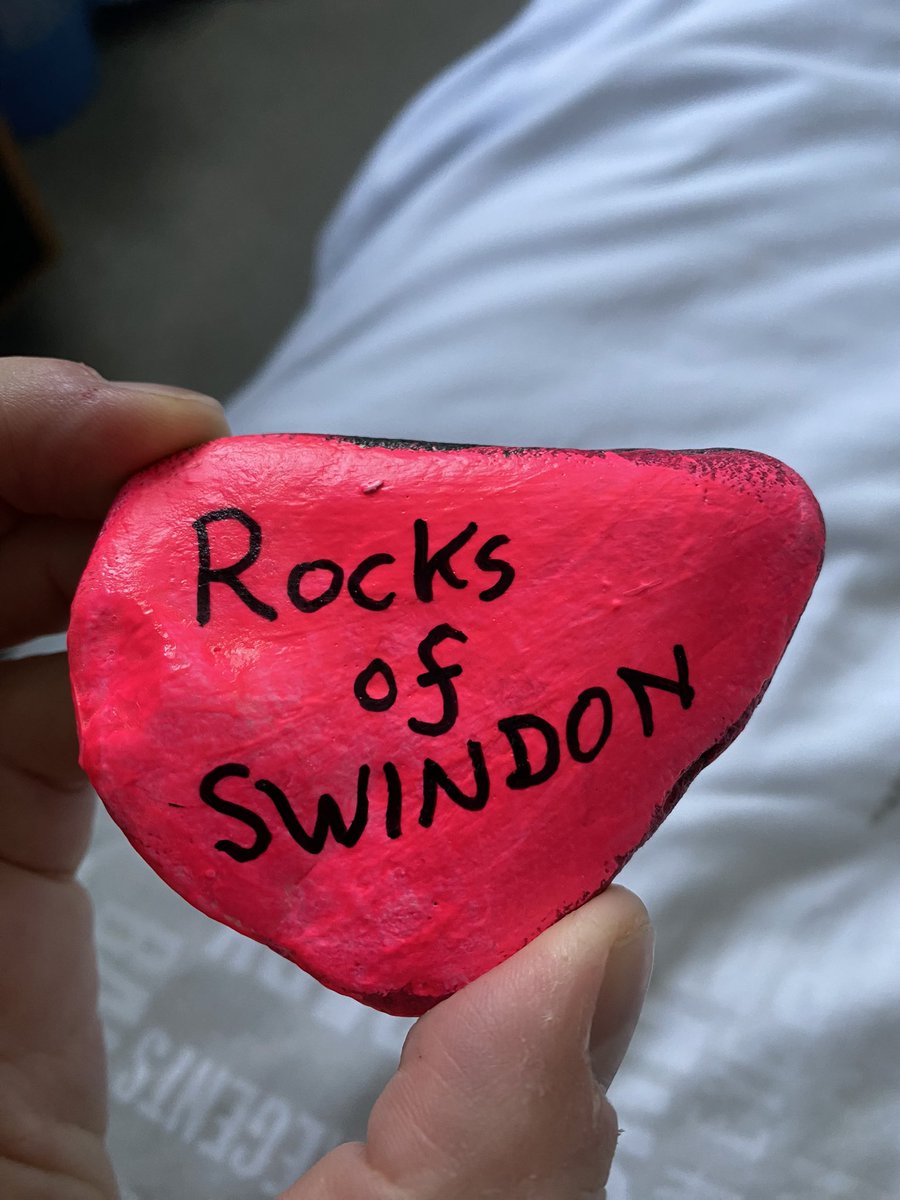 JCK_89's tweet photo. Finally found my first painted rock yay took a long time will have to re hide it #rocksofswindon https://t.co/SkvNUII8yY