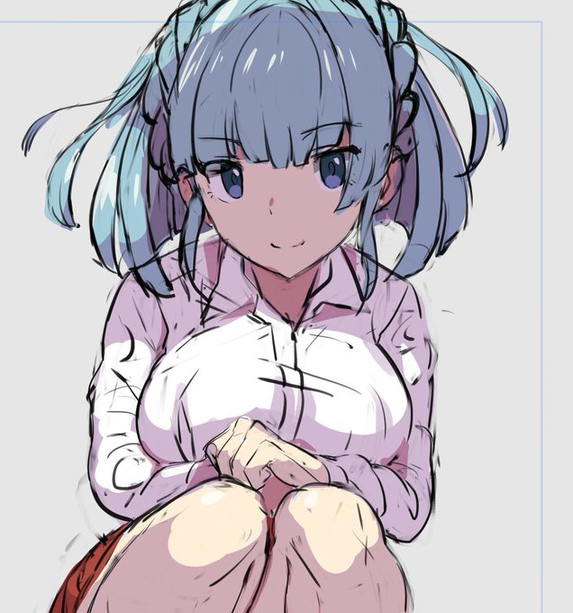 あす更新予定、FANBOX限定コンテンツ(TIPS)向けに制作中。同時に新キャラ練り中。髪の色は暫定的ですが、最近描いているキャラクター絵(金色、黒色など)からは少し外した色味を目指す都合、たぶんこの色付近が候補です。 