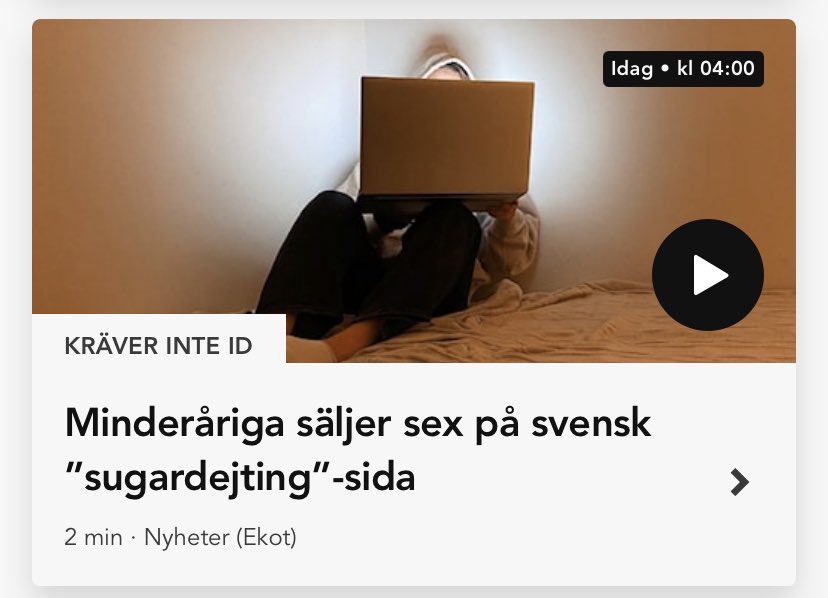 ciczie's tweet photo. Rubriken ska ju givetvis vara ”män utnyttjar barn”. Gör om och gör rätt @sr_ekot @SR_Kaliber https://t.co/xd60nyVKbS