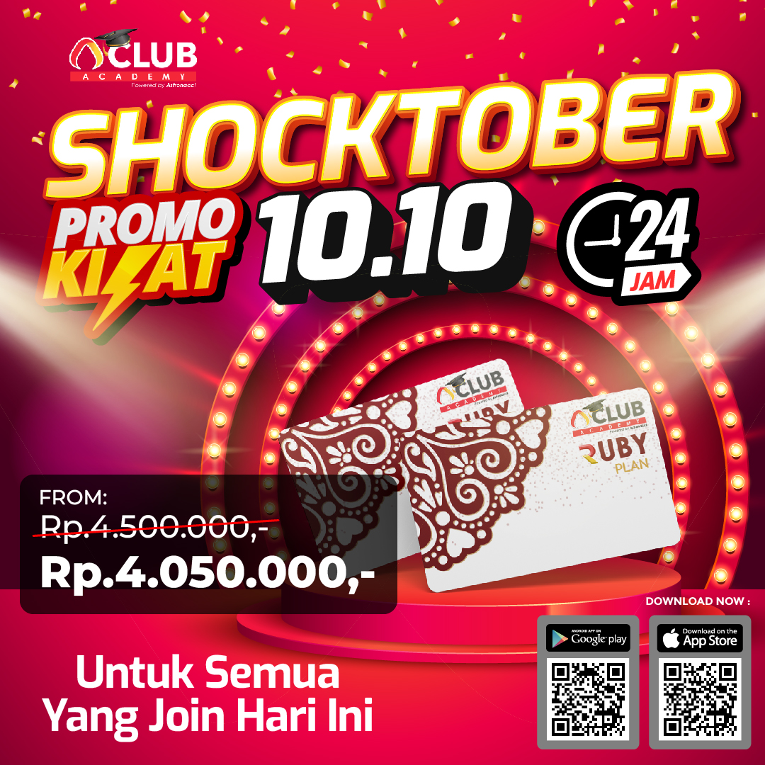astronacci's tweet image. 👻SHOCKTOBER SPECIAL PROMO👻
PROMO KILAT HANYA 1 HARI!!!

Spesial DISCOUNT untuk KAMU yang join A-CLUB di tanggal 10.10~

Langsung klik link di bawah ini agar tidak ketinggalan promonya ya! bit.ly/ACLUBPROMO10

Info lengkap : 0812.2222.1697