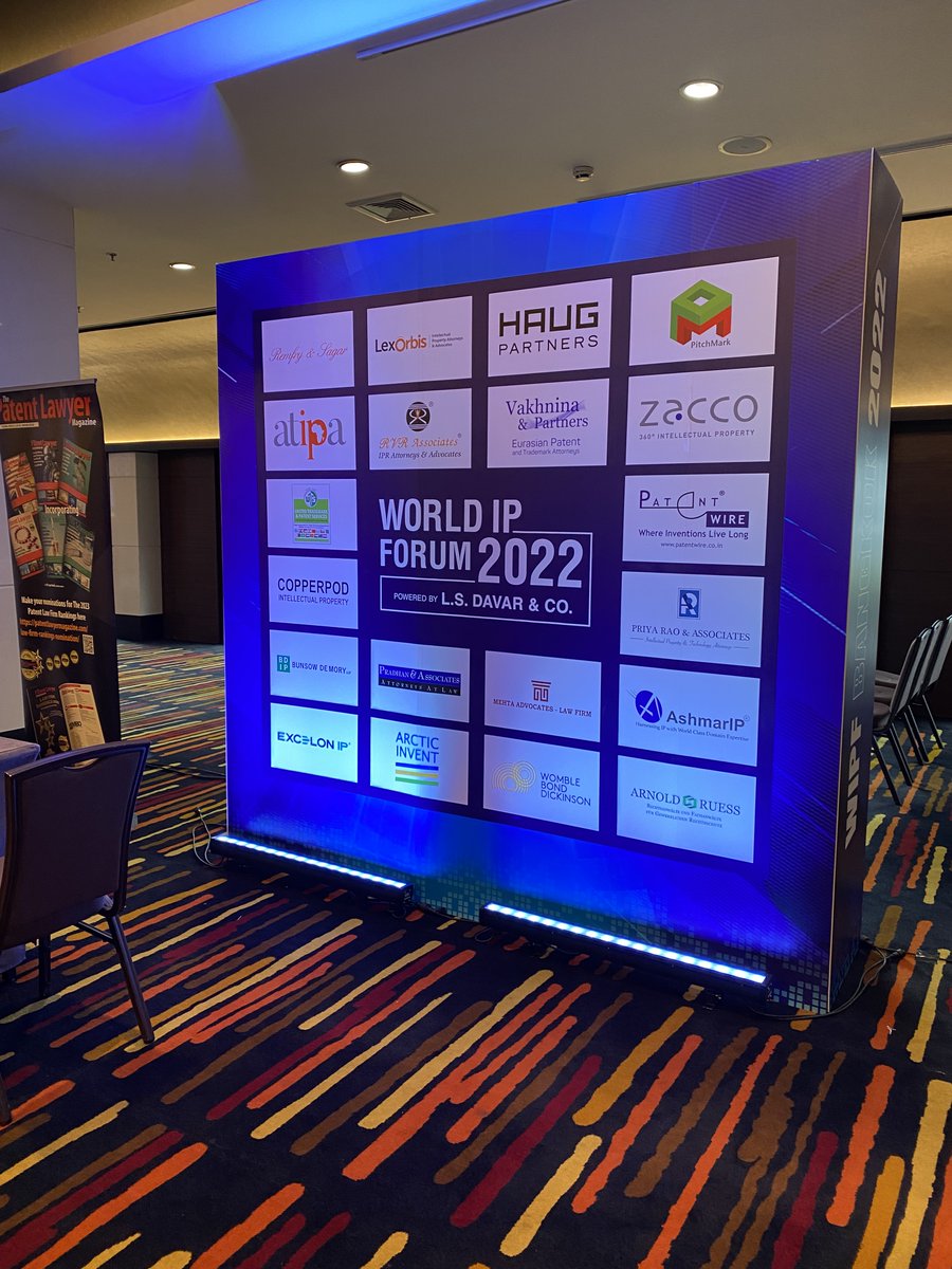 InfoAshmarIP's tweet photo. Day 1 of @Worldipforum
#WIPF #worldipforum #wipfbangkok2022 #WIPF2022 #globalipmatrix #innovation #technology #Conference #LandMark #bangkok #Thailand https://t.co/6Y6Van95Fc