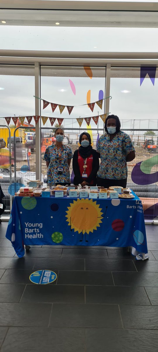 Cake sale has officially started! #PIHW Come down to zone 1 @NewhamHospital and help us raise funds for the play department. <a href="/BakahJosephine/">Josephine Bakah</a> @NnamdiIwereb <a href="/CatrionaRowland/">Catriona (Catrina)💙 #BHWellbeing</a> <a href="/AlisonG13100467/">Alison Greene</a> @victoriaturone <a href="/RahmanHameeda/">HameedaRahman</a> <a href="/hameraelahi/">Hamera elahi 🇵🇸🇵🇰🇬🇧</a> <a href="/Barts_Charity/">Barts Charity</a> <a href="/ChildrensNuh/">NUH Childrens Emergency Dept</a>