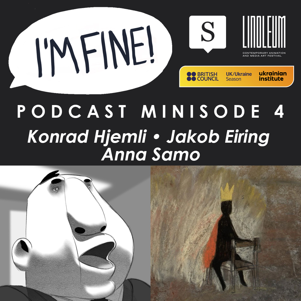 skwigly's tweet photo. The pressure of deadlines, lockdown, and creative struggles…

We hear from filmmakers Anna Samo (Conversations with a Whale), Jakob Eiring &amp; Konrad Hjemli (Pandiculation) about these experiences, in the final I’M FINE! podcast #UKUASeason

PODCAST: https://t.co/YE5pLpOBu3 https://t.co/MY8lJyjNPH