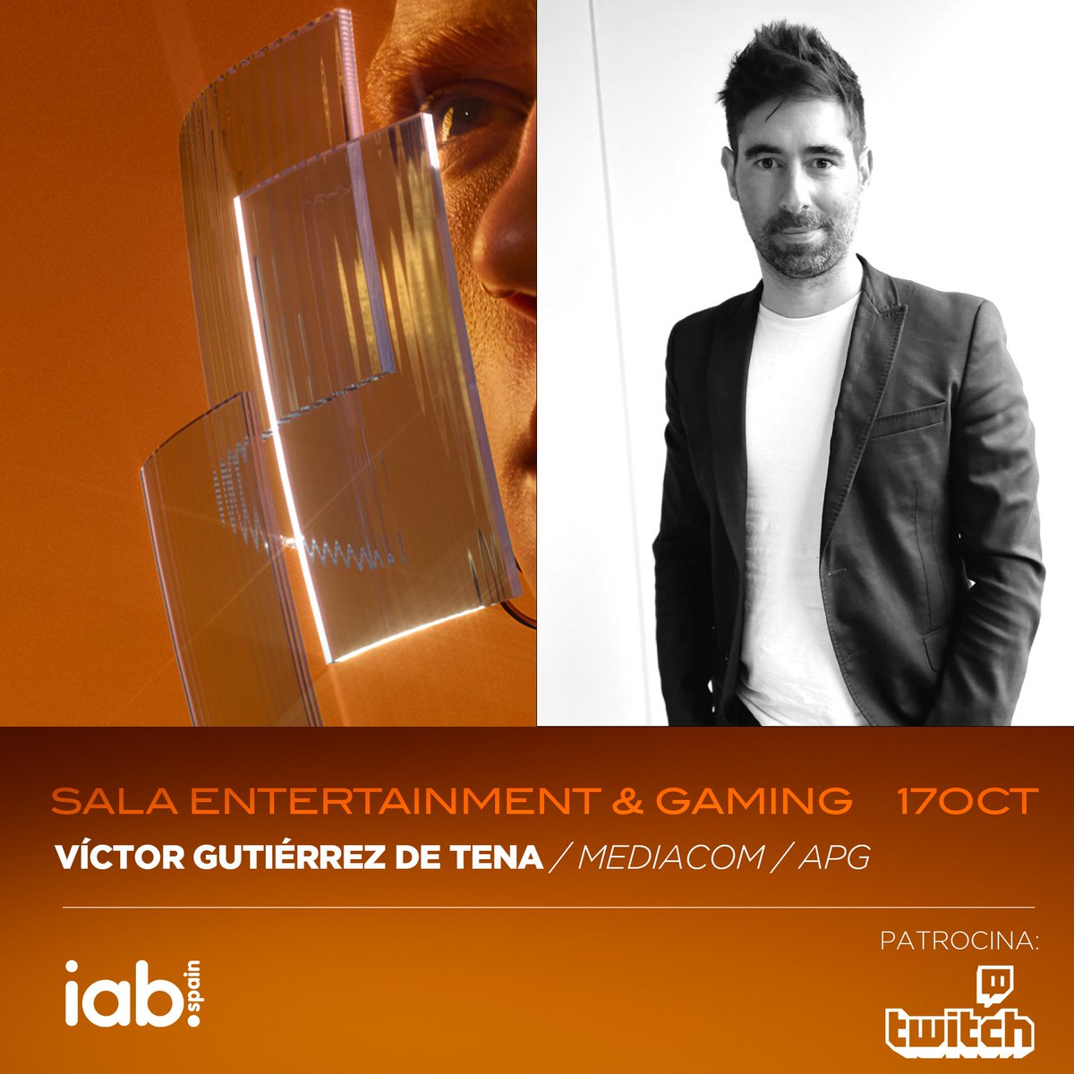 El próximo 17 de Octubre estaremos hablando <a href="/IAB_Spain/">IAB Spain</a> #Inspirational22 en la sala <a href="/TwitchES/">Twitch ES</a> junto con Xavier Gallego (<a href="/eyesore/">Matt TIdwell</a> ) Co fundador de <a href="/WeAreVertically/">Vertically</a>  en una colaboración de @ApgSpain_

Será una conversación sobre innovación, negocio y estrategia.