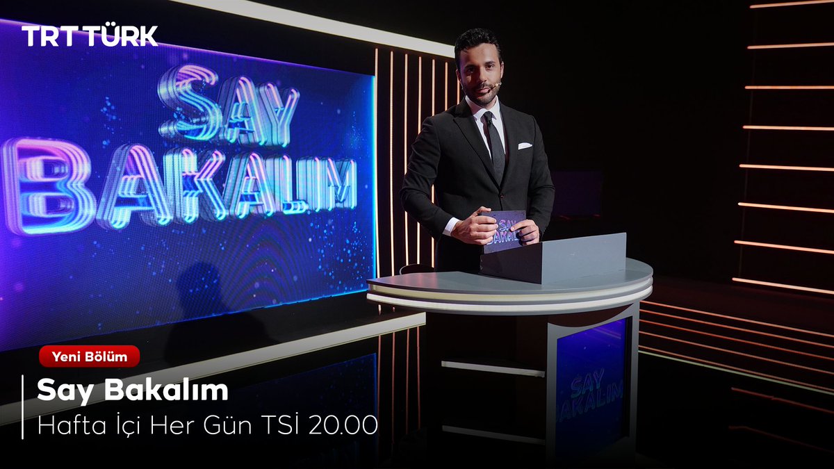 #SayBakalım hafta içi her gün TSİ 20.00'de #TRTTÜRK'te! 5️⃣✖️5️⃣✖️5️⃣

<a href="/mennans/">Mennan Şahin</a>