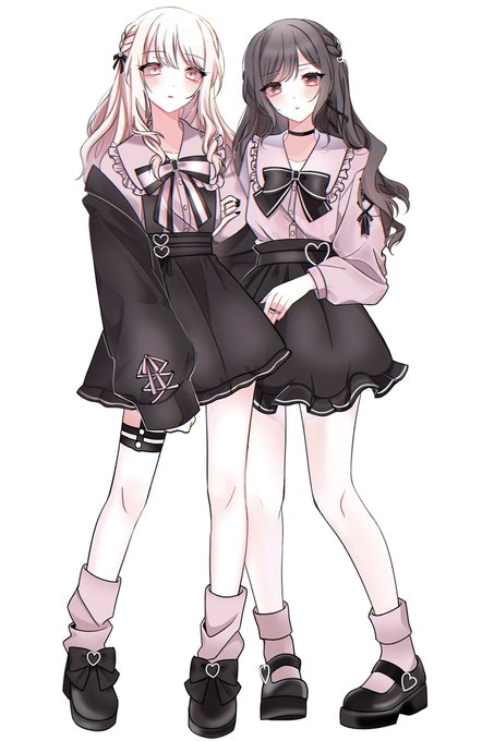 「black footwear matching outfit」 illustration images(Latest)
